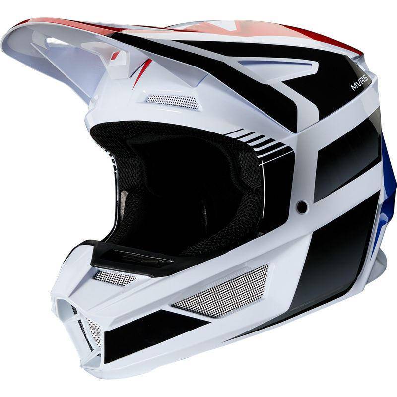 Casco Moto Niño V2 Hayl Azul/Rojo Fox Racing - Image 2