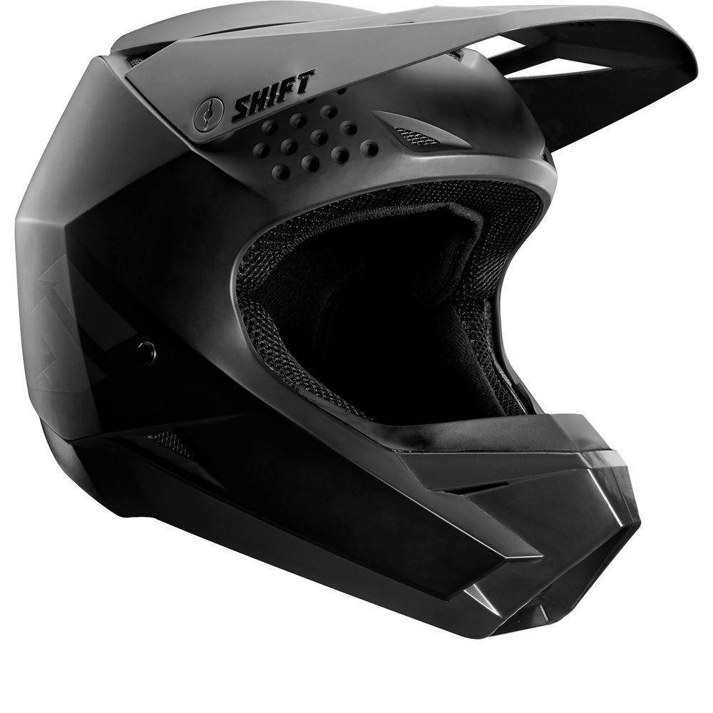 Casco Moto Niño White Label Negro Shift.