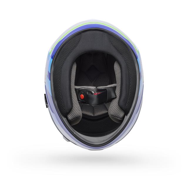 Casco Moto Qualifier Vibe Azul/Blanco - Image 2