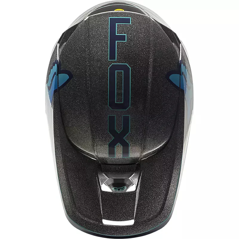 Casco Moto V1 Cntro Gris Fox Racing - Image 3