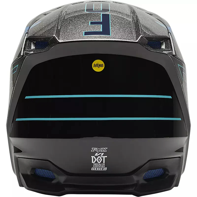 Casco Moto V1 Cntro Gris Fox Racing - Image 4
