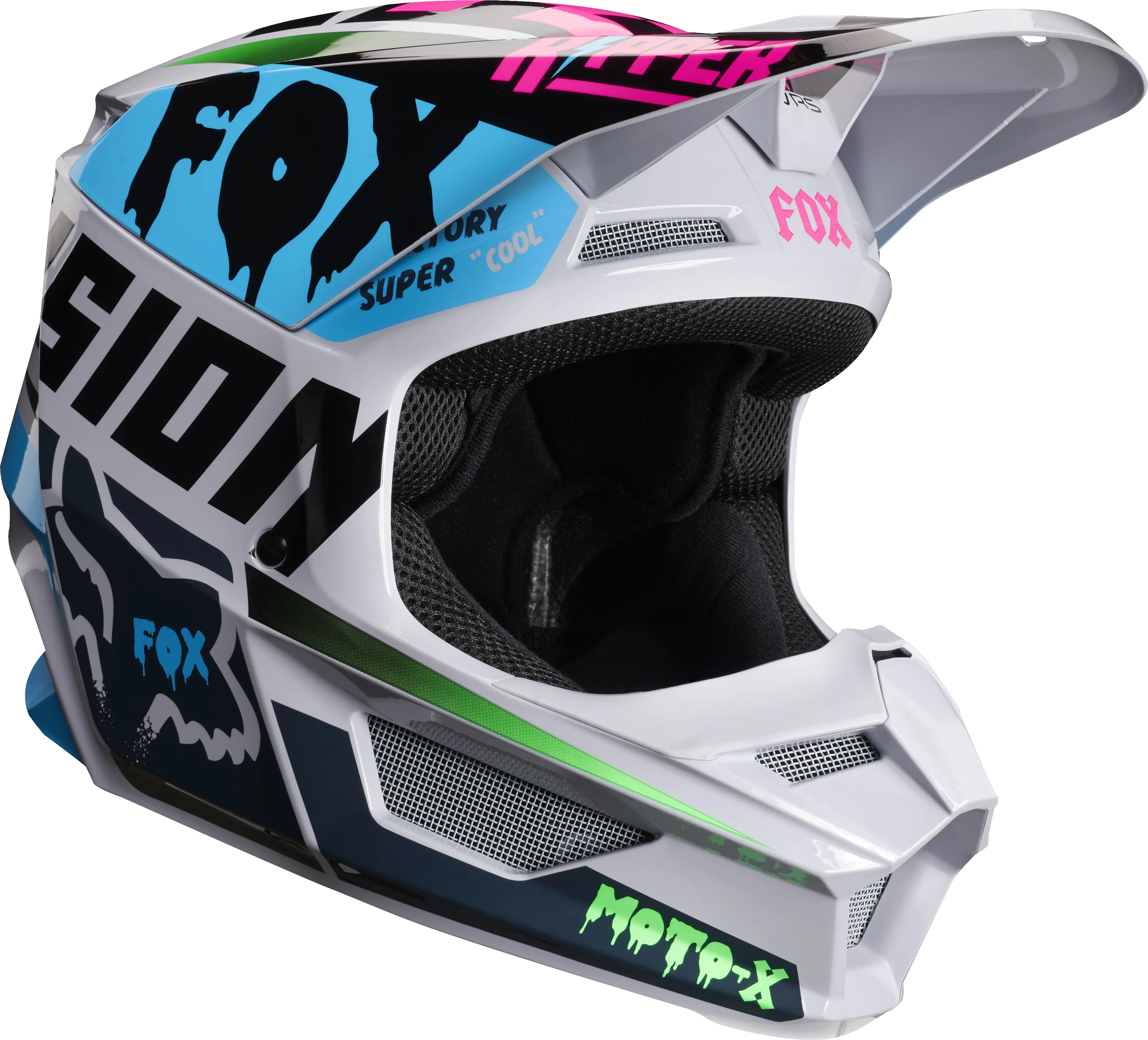 Casco Moto V1 Czar Gris Fox Racing