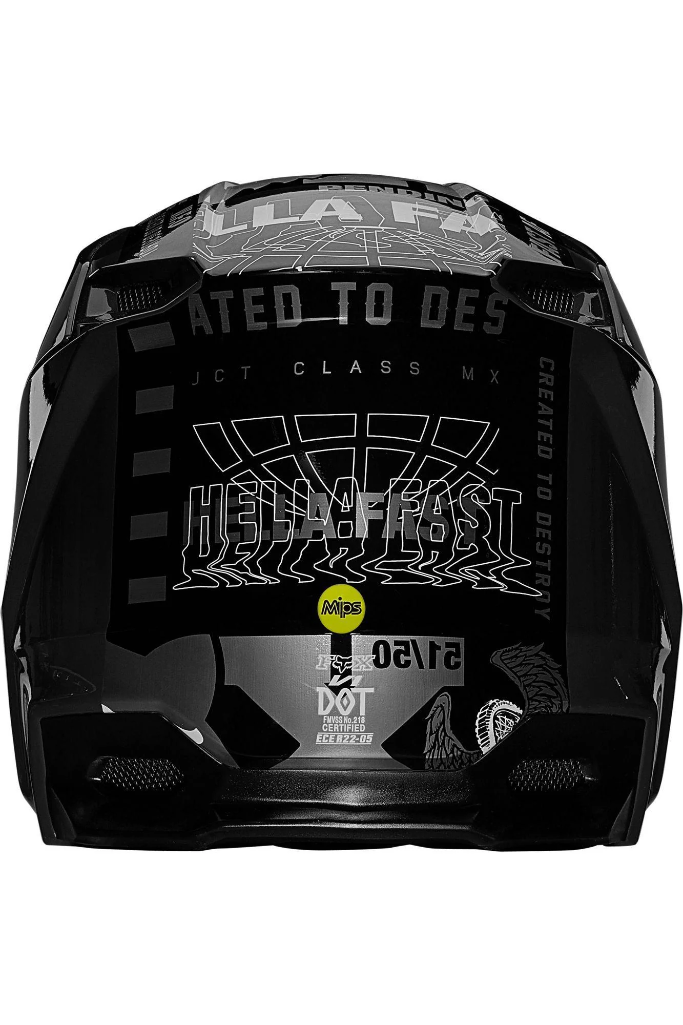 Casco Moto V1 Illmatik Negro Fox Racing - Image 4