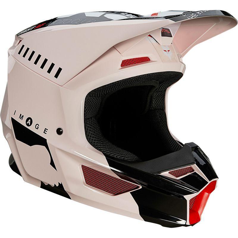 Casco Moto V1 Illmatik Rosado Pálido Fox Racing