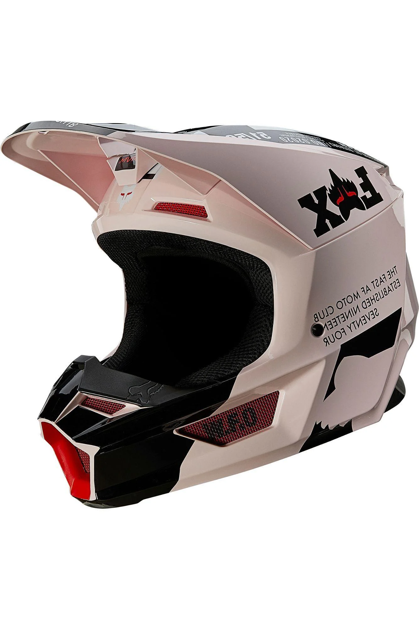 Casco Moto V1 Illmatik Rosado Pálido Fox Racing - Image 2