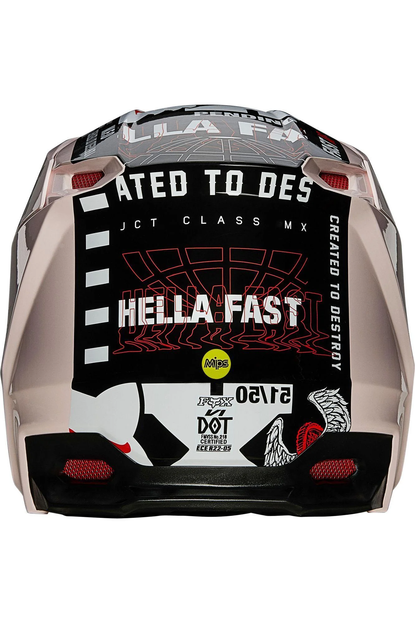 Casco Moto V1 Illmatik Rosado Pálido Fox Racing - Image 4
