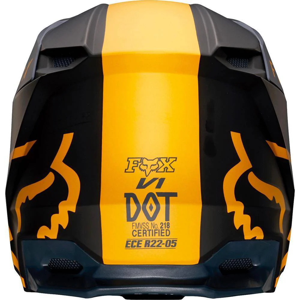 Casco Moto V1 Mata Azul Amarillo Fox Racing. - Image 5