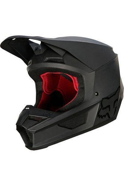 Casco Moto V1 Matte Black Negro Fox Racing - Image 3