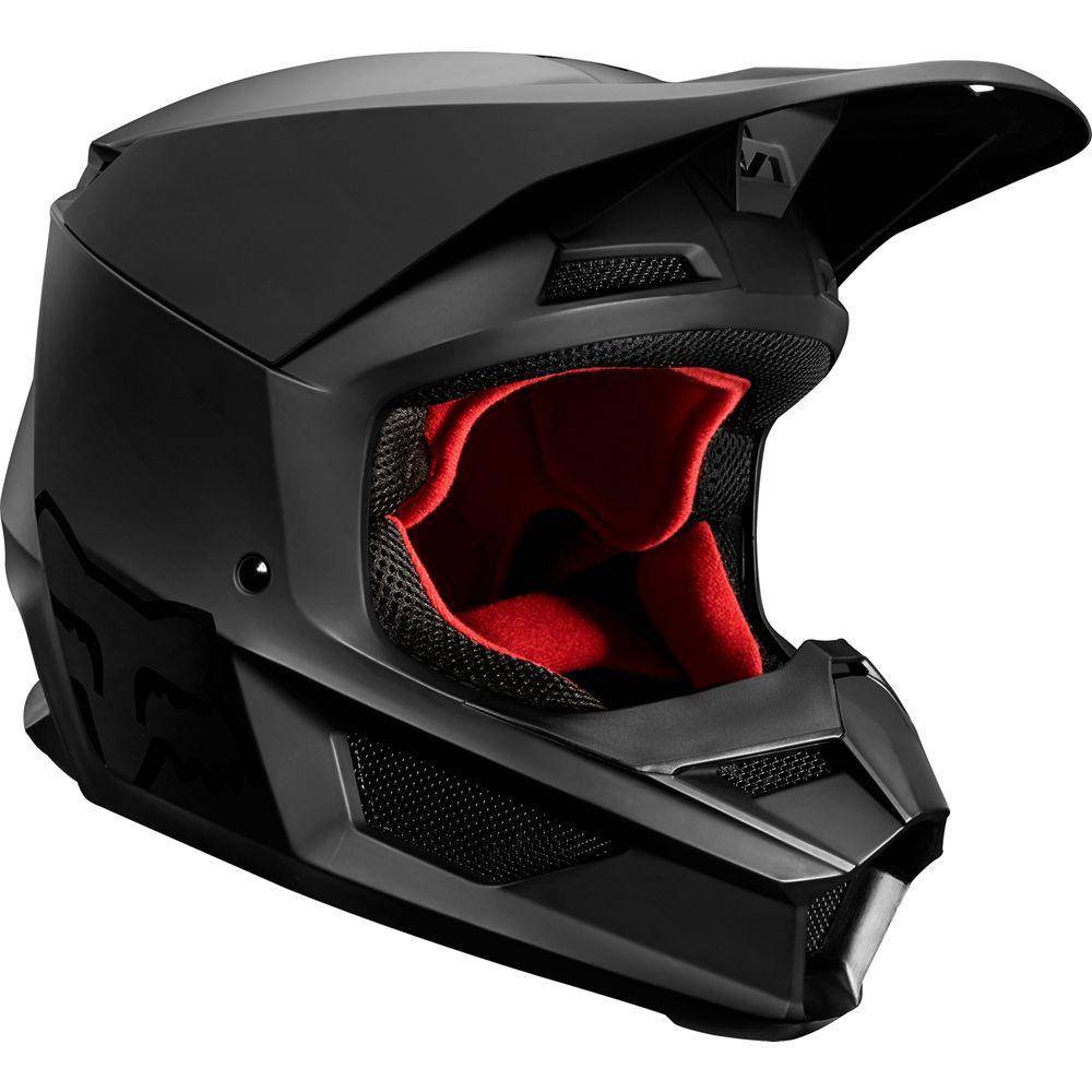 Casco Moto V1 Matte Negro Matte Fox Racing.