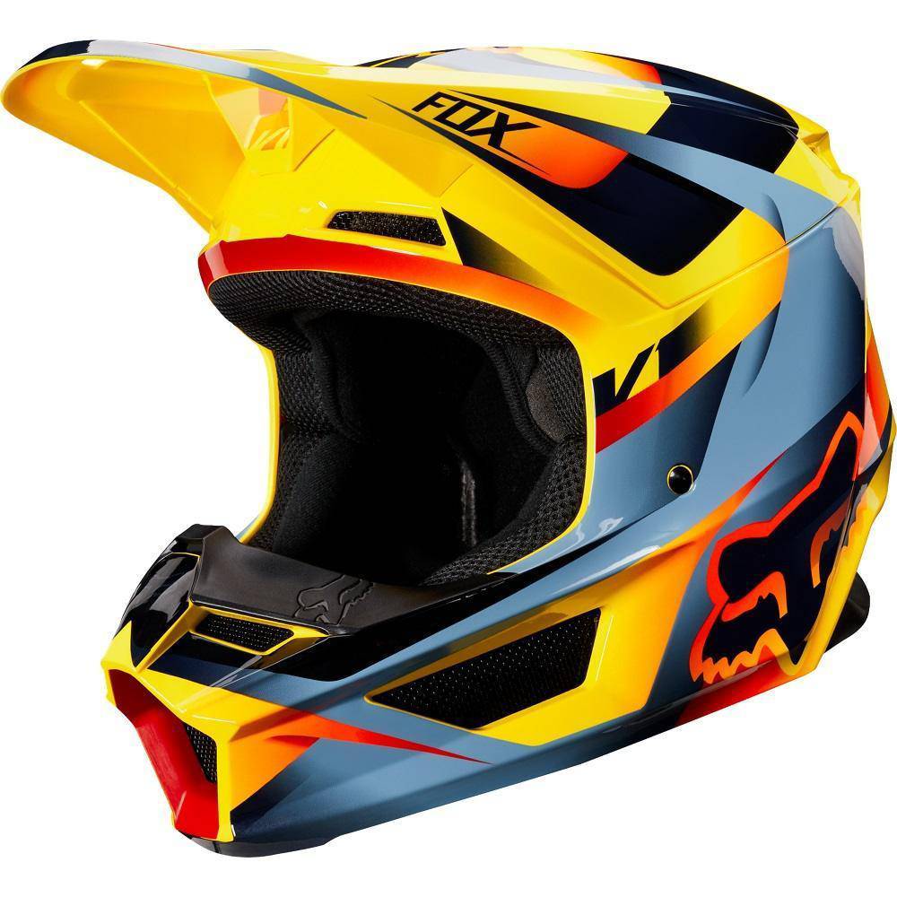 Casco Moto V1 Motif Amarillo Fox Racing. - Image 4