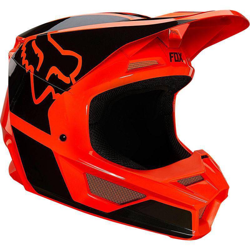 Casco Moto V1 Revn Naranjo Fluor Fox Racing