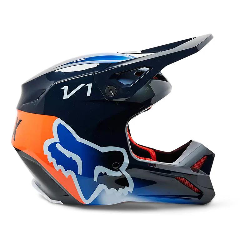 Casco Moto V1 Toxsyk Azul/Naranjo Fox - Image 3