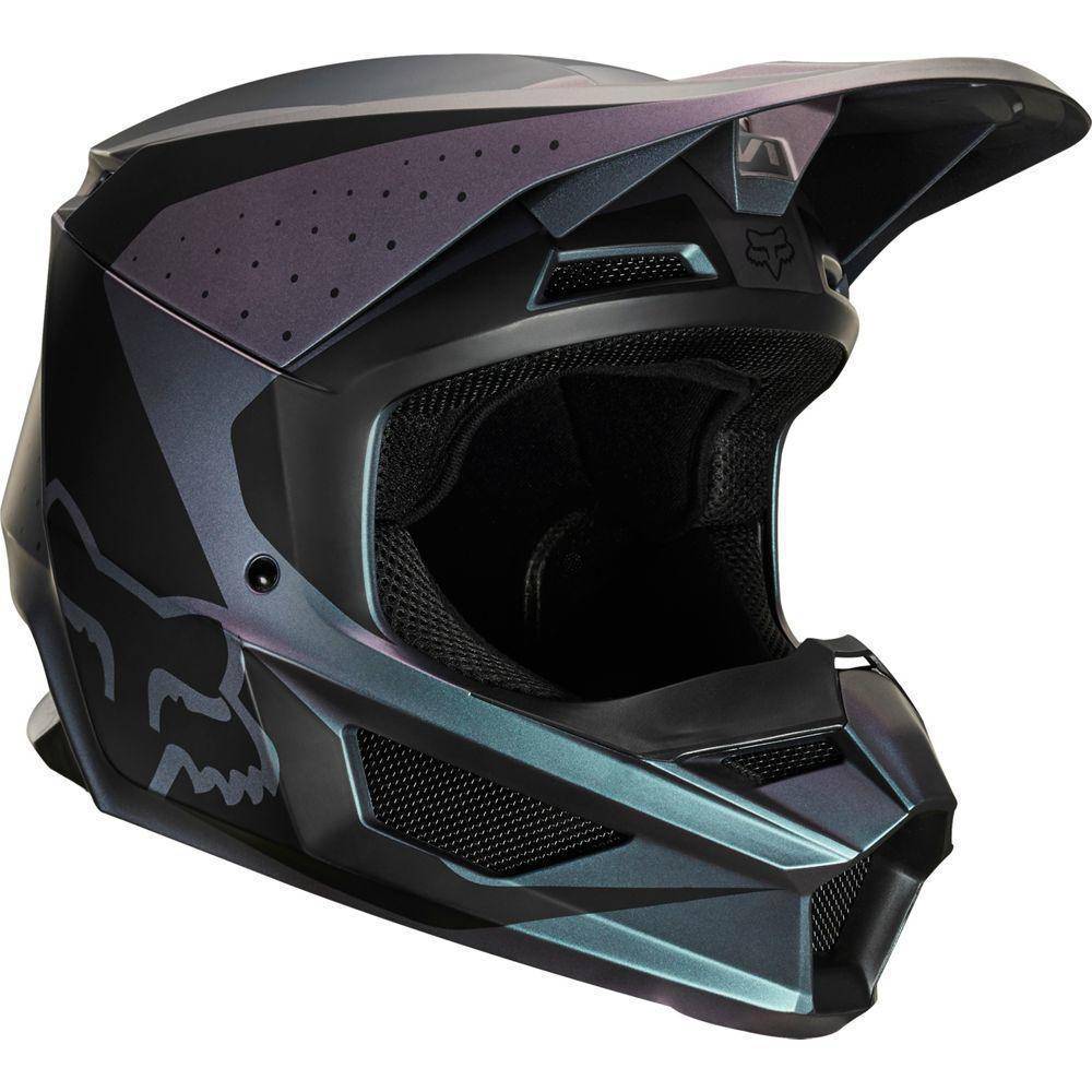 Casco Moto V1 Weld Negro Iridium Fox Racing