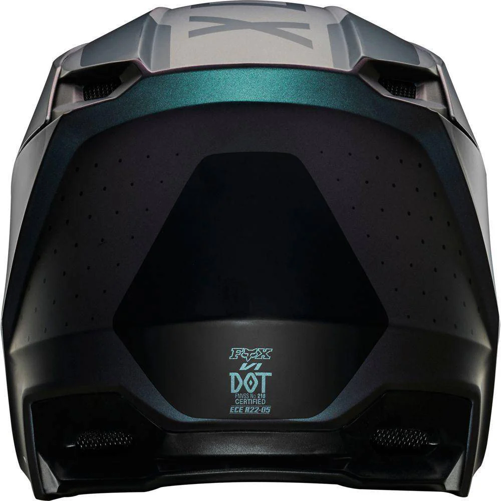 Casco Moto V1 Weld Negro Iridium Fox Racing - Image 4