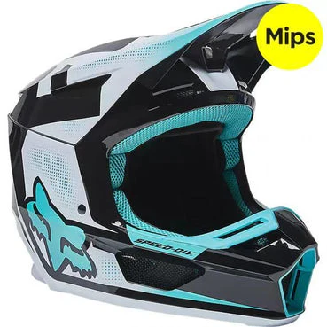 Casco Moto V2 Dier Celeste Fox Racing