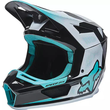 Casco Moto V2 Dier Celeste Fox Racing - Image 2
