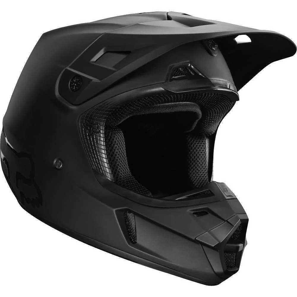 Casco Moto V2 Matte Black Negro Matte Fox Racing.