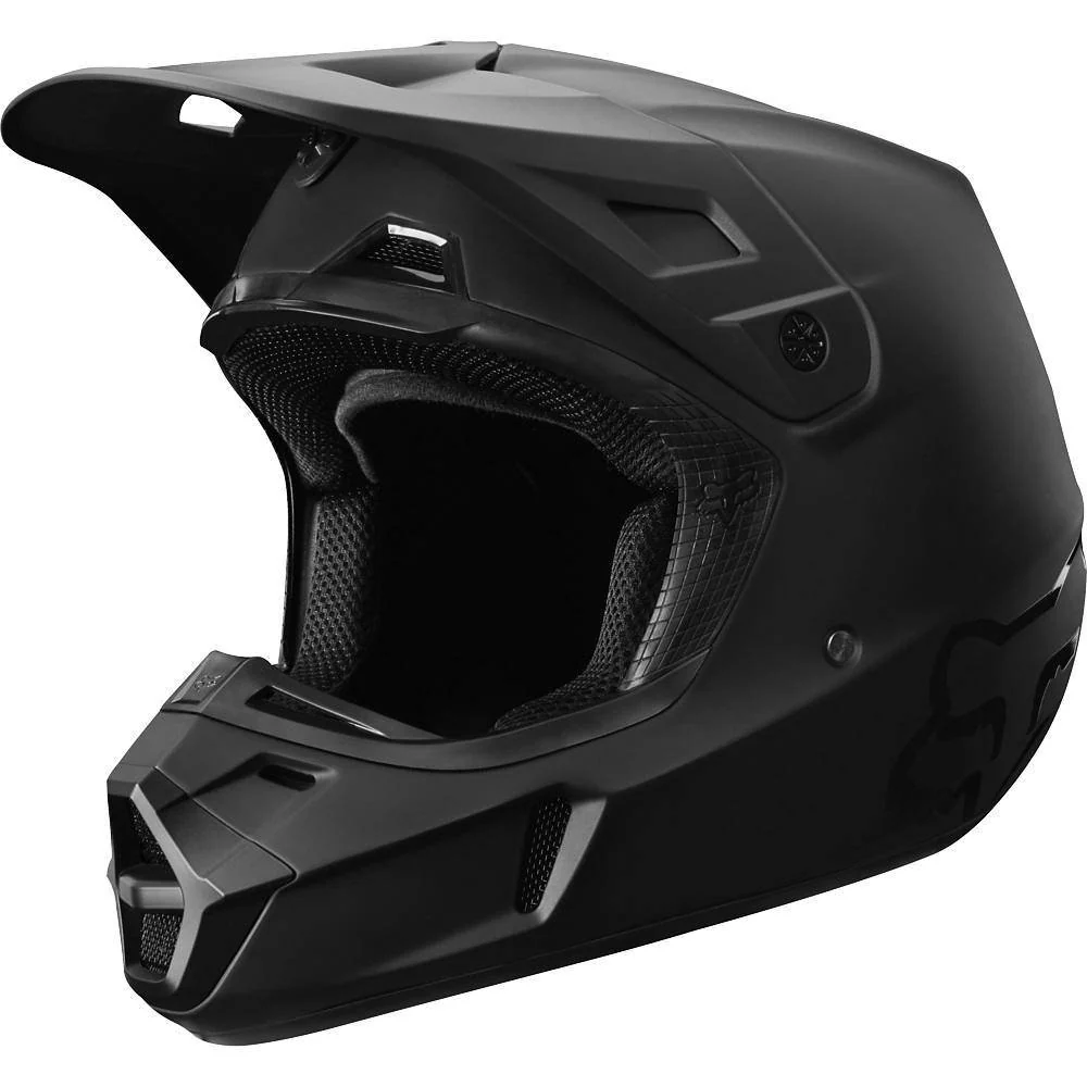 Casco Moto V2 Matte Black Negro Matte Fox Racing. - Image 2
