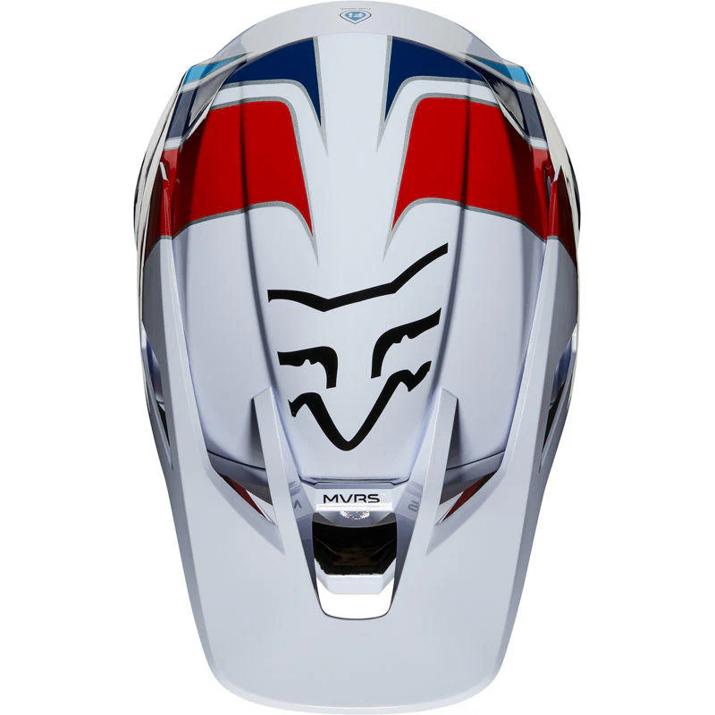 Casco Moto V3 Durven Blanco/Rojo/Azul Fox - Image 3