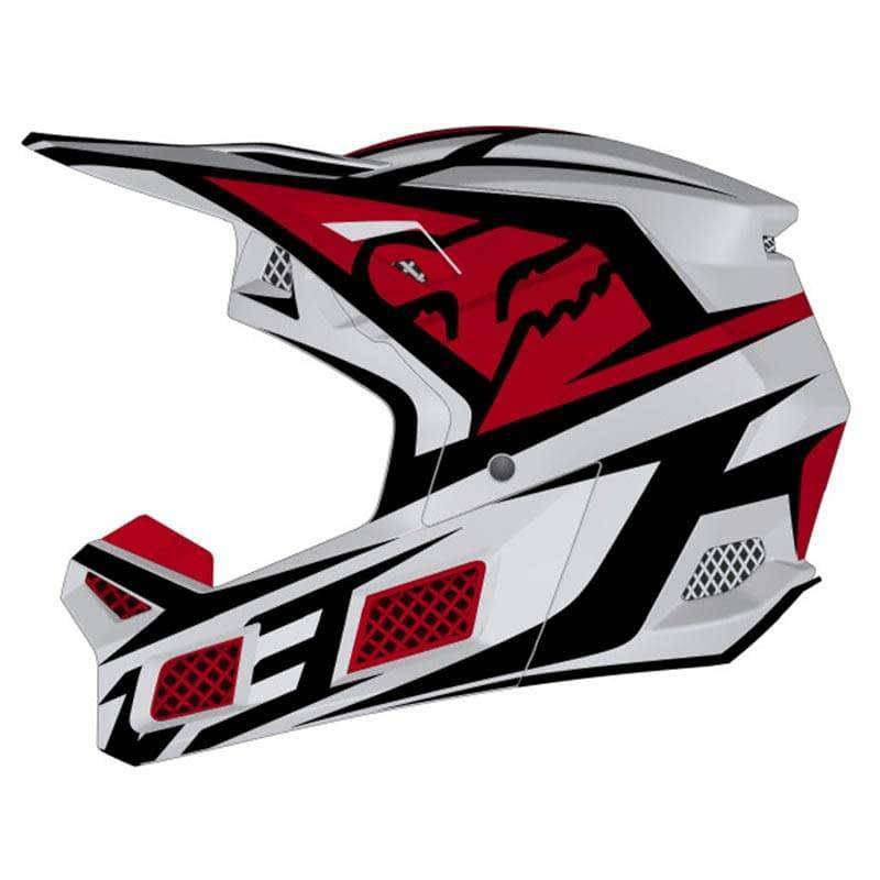 Casco Moto V3 Idol Rojo/Gris Fox Racing - Image 2