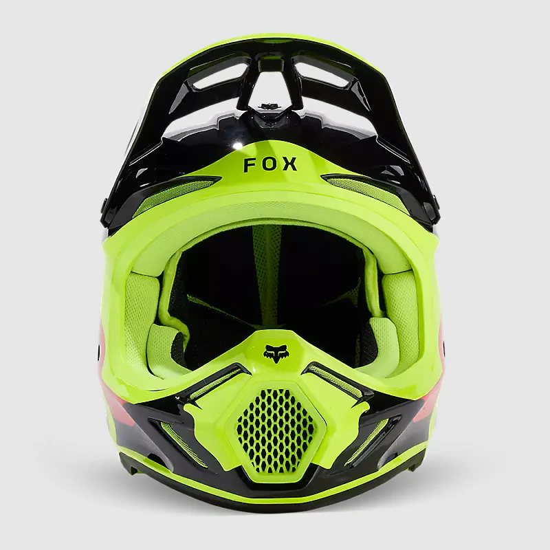 Casco Moto Fox V3 Revise Rojo/Amarillo - Image 3