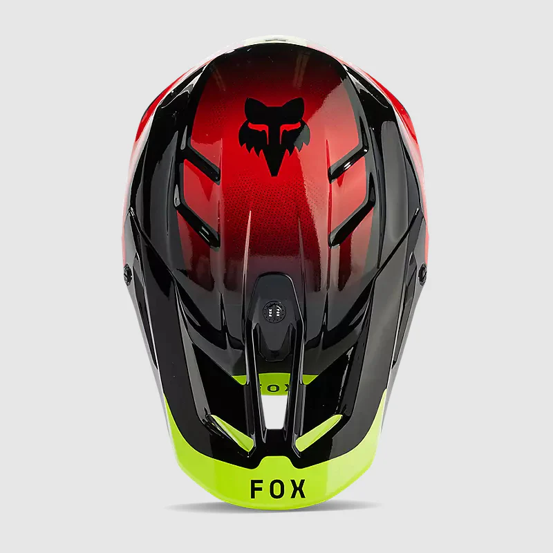 Casco Moto Fox V3 Revise Rojo/Amarillo - Image 4