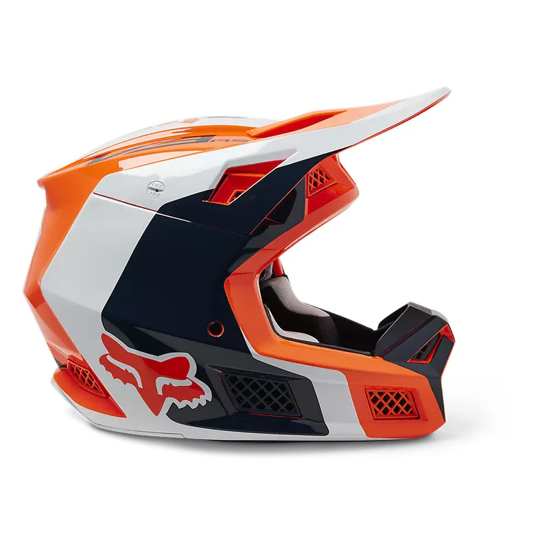 Casco Moto V3 RS Efekt Naranjo/Blanco/Azul Fox - Image 2