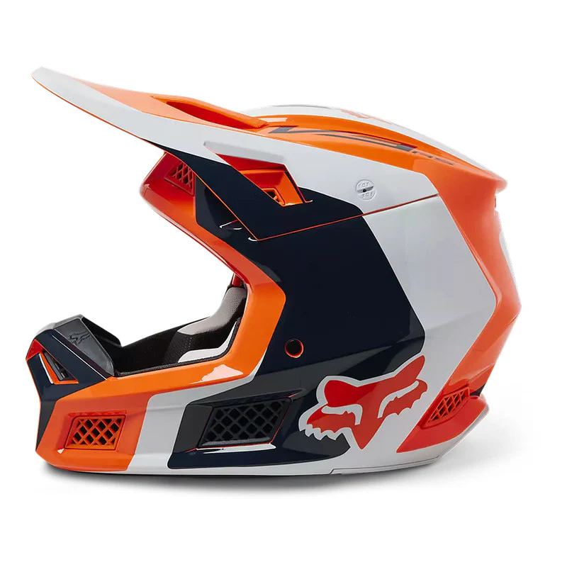 Casco Moto V3 RS Efekt Naranjo/Blanco/Azul Fox - Image 3