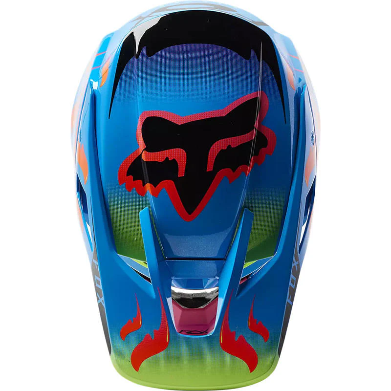 Casco Moto V3 RS Eyeris Celeste/Naranjo Fox - Image 4