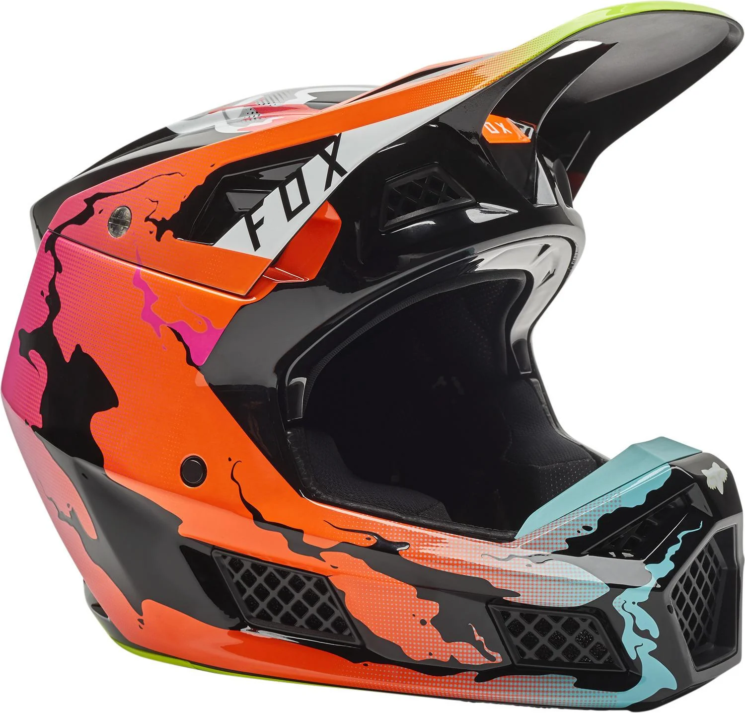 Casco Moto V3 Rs Pyre Multicolor Fox Racing