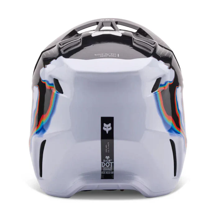 Casco Moto Fox V3 RS Scans Edición Limitada Blanco/Negro - Image 5