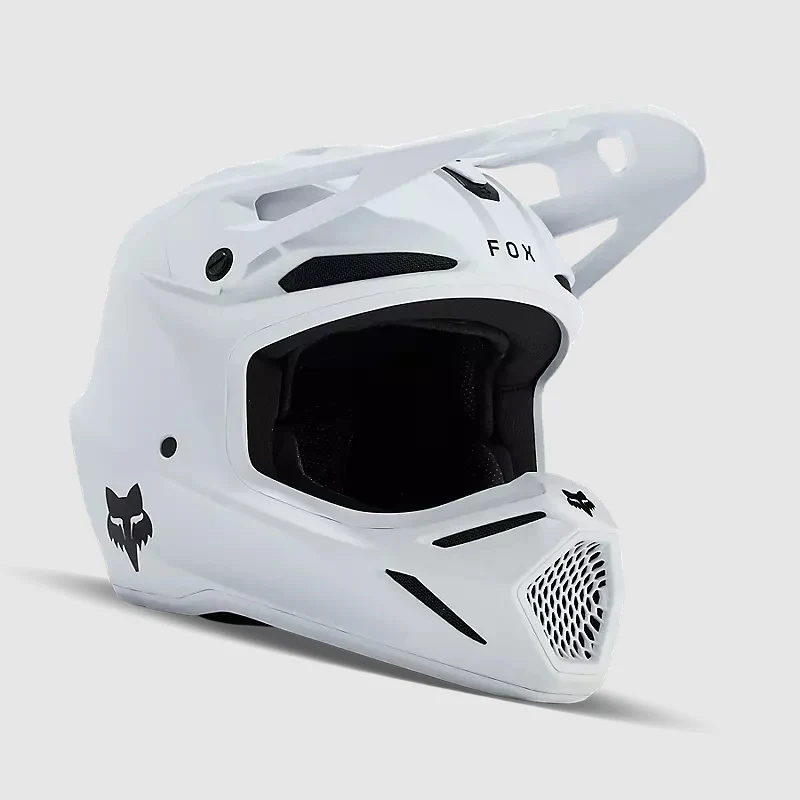 Casco Moto Fox V3 Solid  Blanco Matte