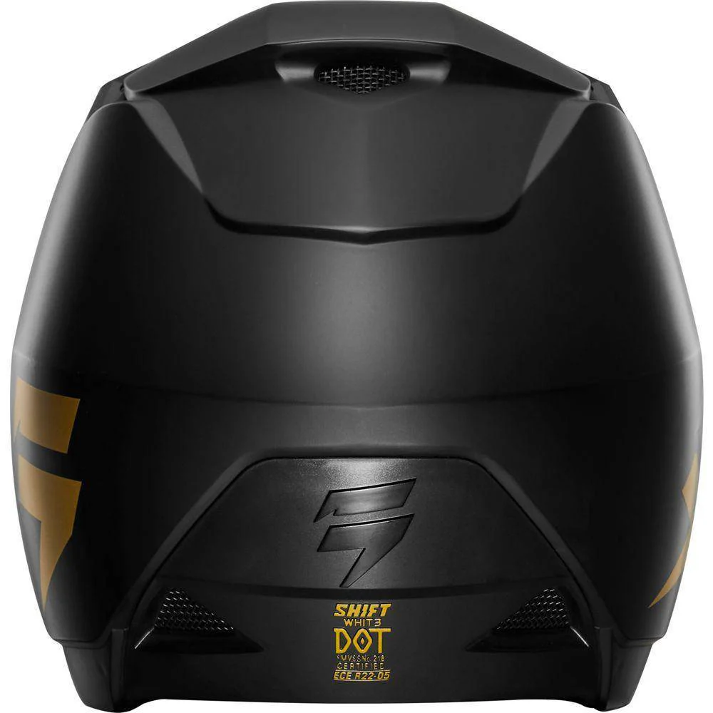 Casco Moto White Label Negro Dorado Shift - Image 2