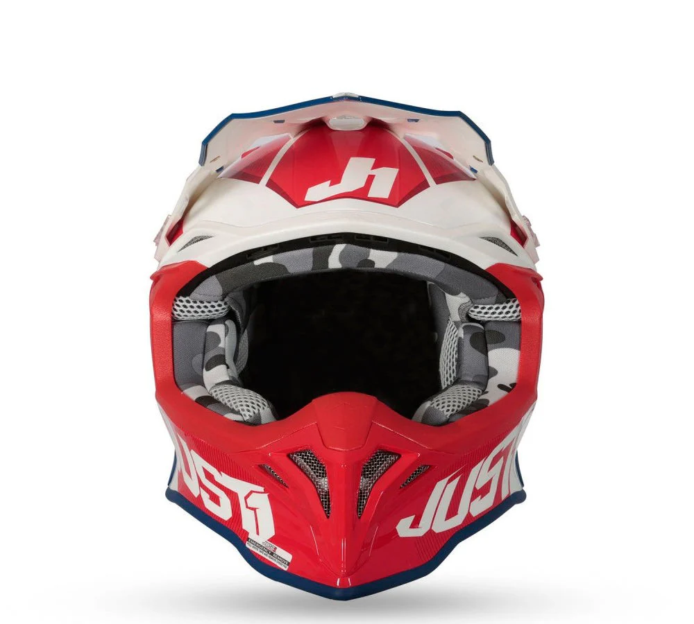 Casco motocross / enduro modelo J-39 Stars Red Blue | Just 1 Racing - Image 2