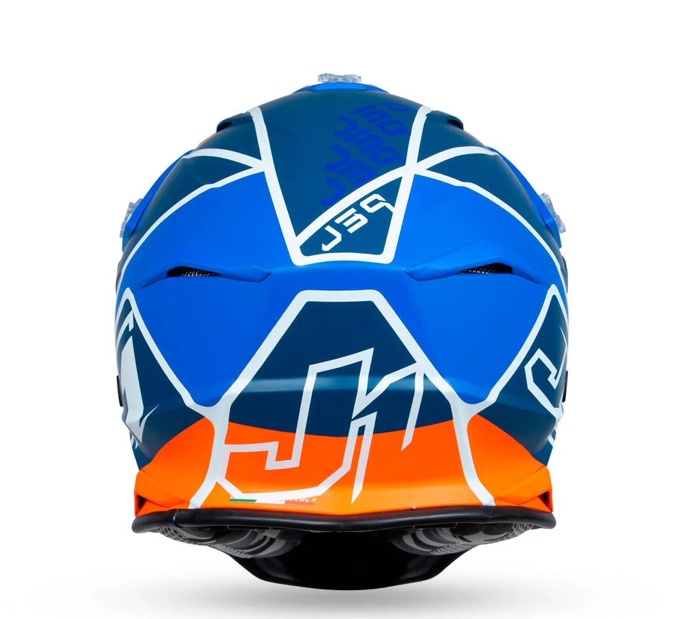 Casco motocross / enduro modelo J-39 Thruster Fluo Orange Blue | Just 1 Racing - Image 3