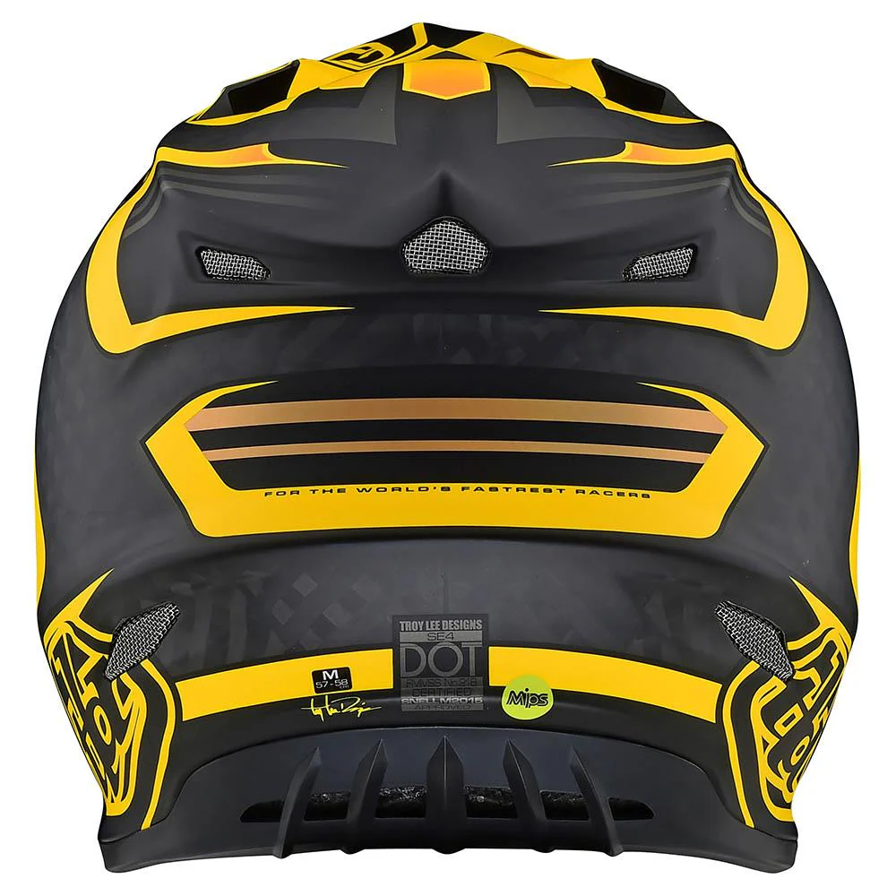Casco Se4 Carbon Flash Black/Yellow MIPS Troy Lee Designs - Image 3