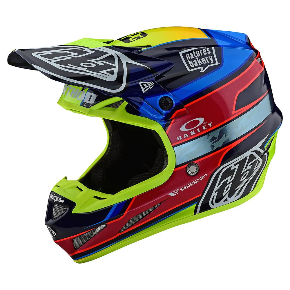 Casco Se4 Carbon Speed Team Blue/Yellow MIPS Troy Lee Designs