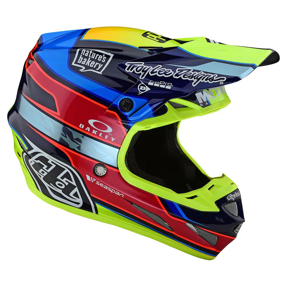 Casco Se4 Carbon Speed Team Blue/Yellow MIPS Troy Lee Designs - Image 4