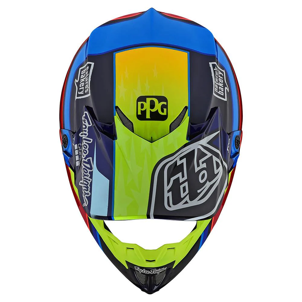 Casco Se4 Carbon Speed Team Blue/Yellow MIPS Troy Lee Designs - Image 5