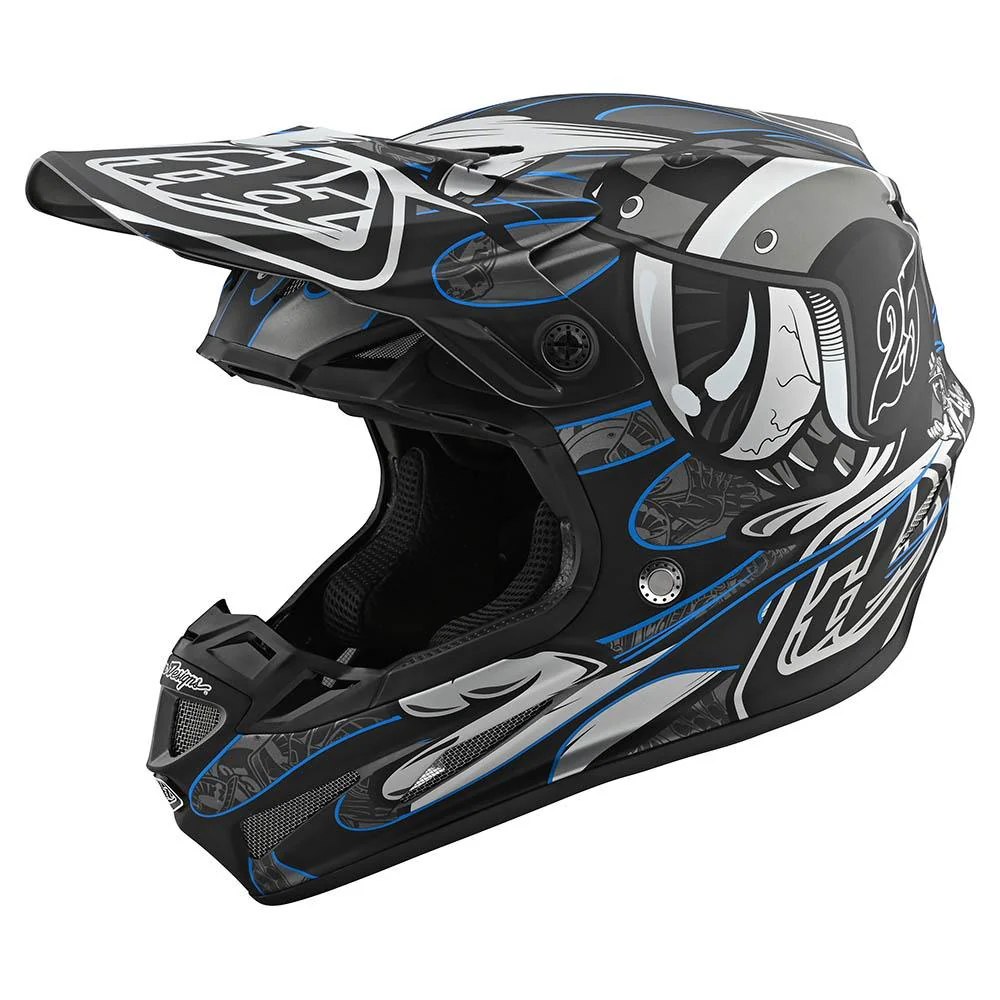 Casco Se4 Composite Eyeball Black/Silver MIPS Troy Lee Designs