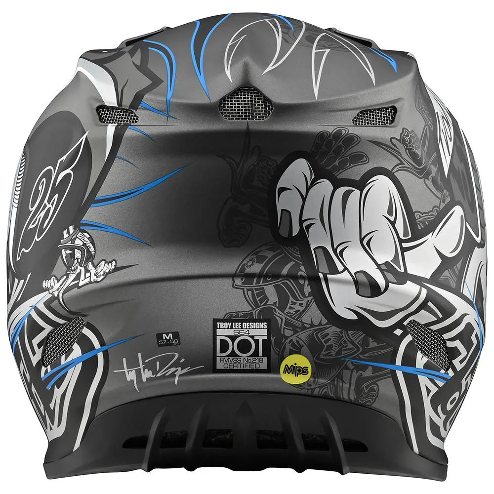 Casco Se4 Composite Eyeball Black/Silver MIPS Troy Lee Designs - Image 4