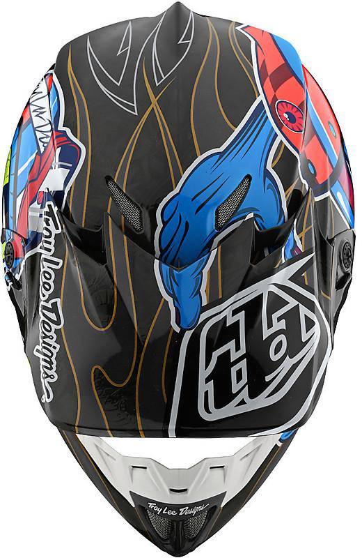 Casco Se4 Ece Carbon Eyeball Black/Red Troy Lee Designs - Image 3