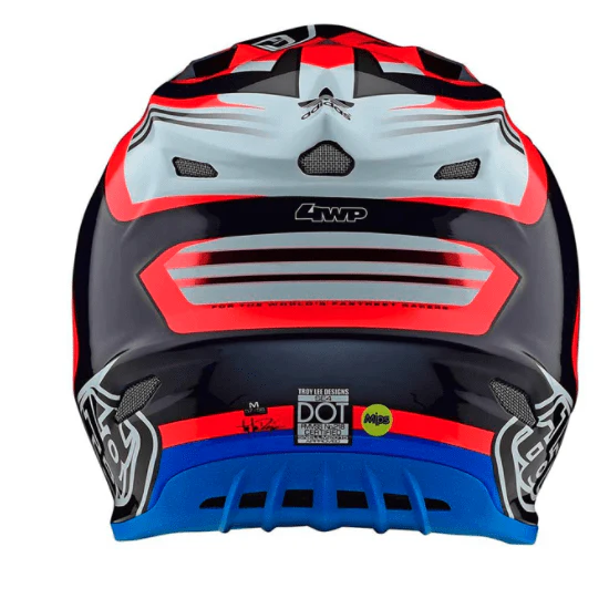 Casco Se4 Ece Carbon Flash Team Blue/Red Troy Lee Designs - Image 3