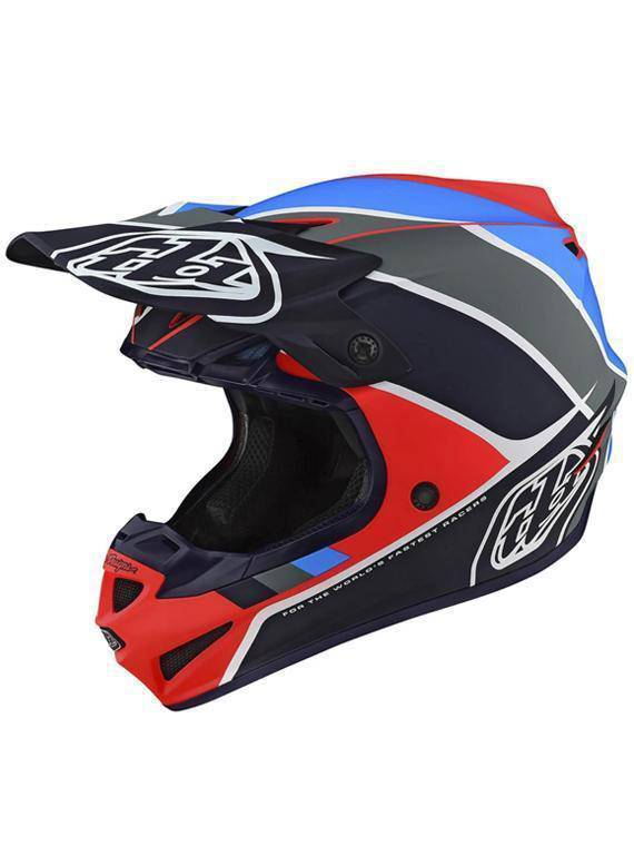 Casco Se4 Polyacrylite Beta Orange/Navy Troy Lee Designs