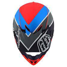Casco Se4 Polyacrylite Beta Orange/Navy Troy Lee Designs - Image 4