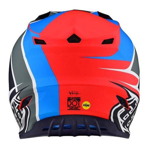 Casco Se4 Polyacrylite Beta Orange/Navy Troy Lee Designs - Image 5