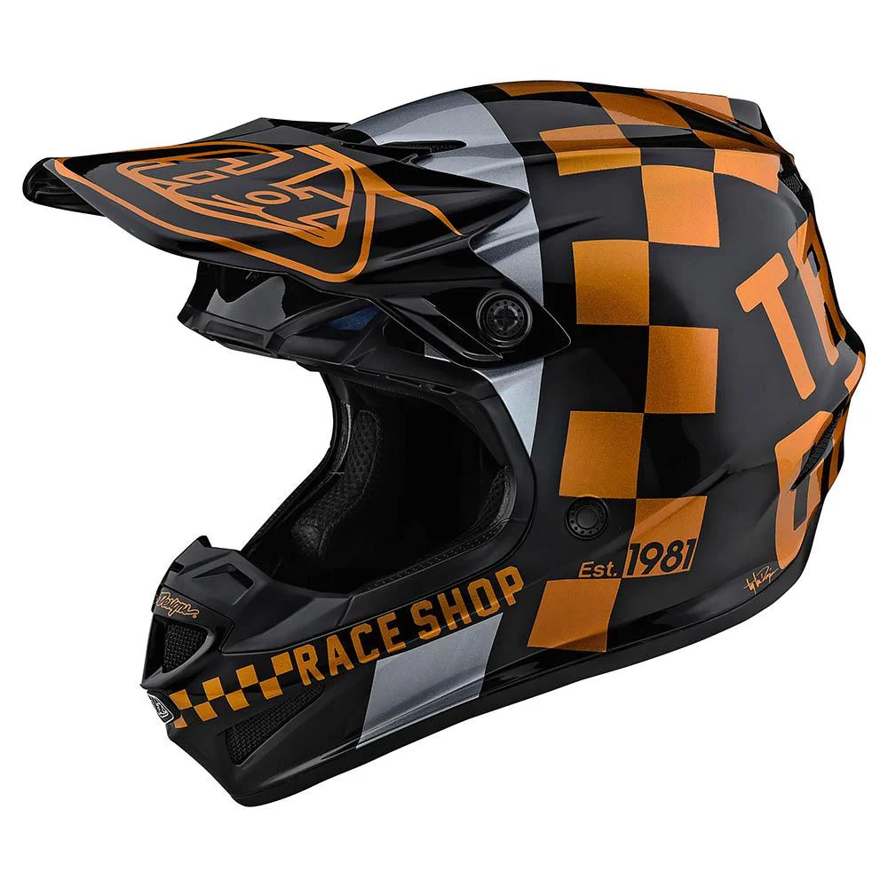 Casco Se4 Polyacrylite Checker Black/Golden Troy Lee Designs