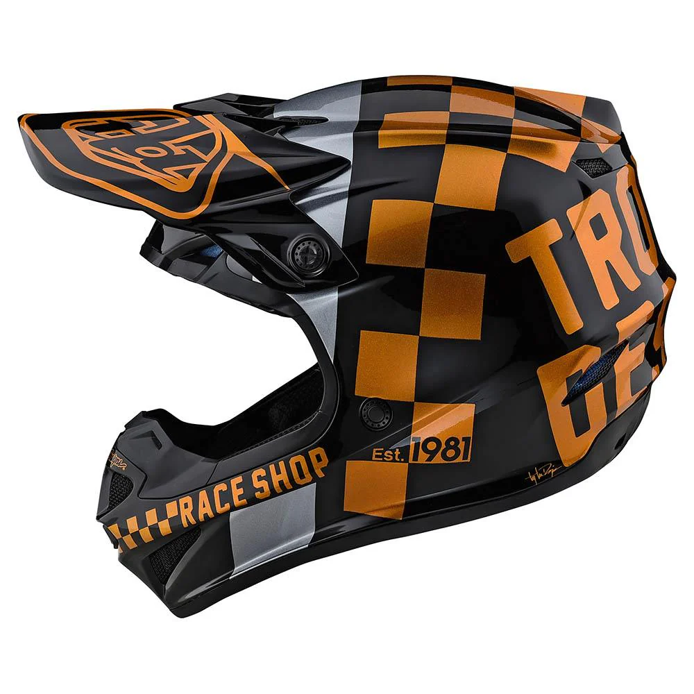 Casco Se4 Polyacrylite Checker Black/Golden Troy Lee Designs - Image 2