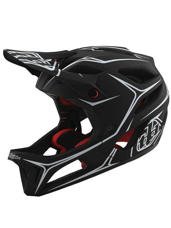 Casco Stage Pinstripe Black White Troy Lee Designs