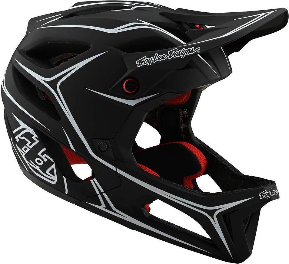 Casco Stage Pinstripe Black White Troy Lee Designs - Image 2